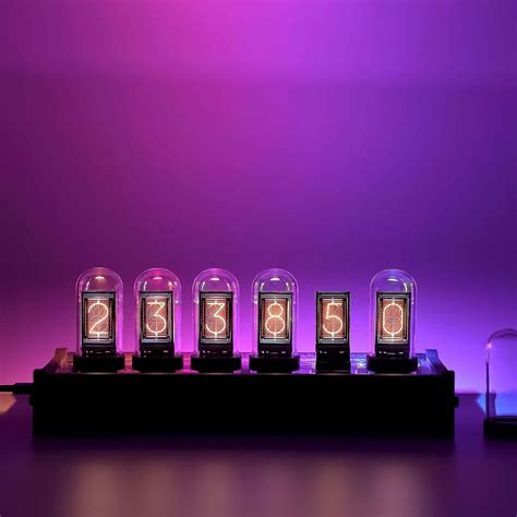 Buy ELEKSTUBE Tube Clock 2ND Generation, 6 Bit IPS LCD Screen Digital ...