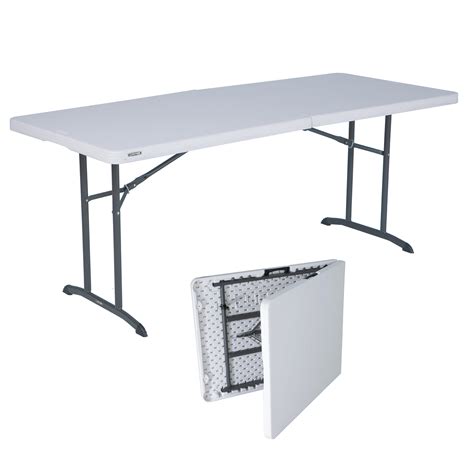Buy Lifetime 6 Foot White Fold-In-Half Table 2 Pack (80799) Online at ...