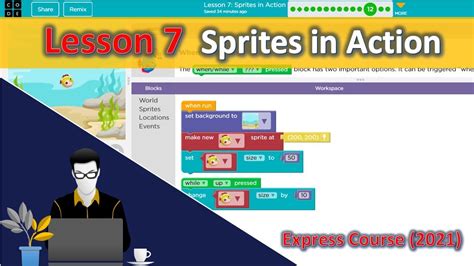 Code.org Lesson 26 Edge Sprites 的图像结果