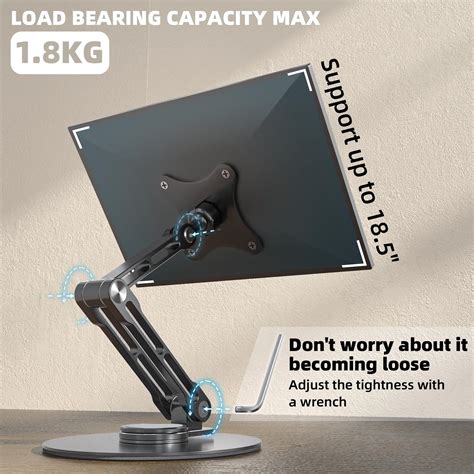 75mm VESA Mount Monitor Stand - Foldable Small Monitor Stand for 15.6 ...