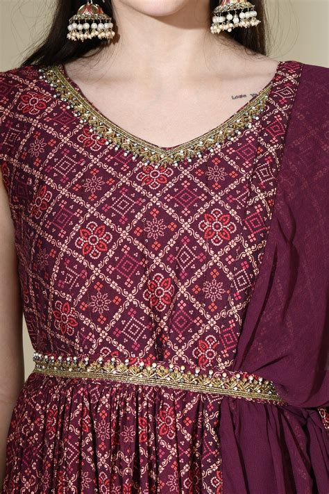 Purple Embellished Dress Set – SABHYATA CLOTHING