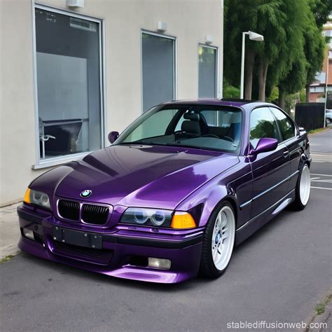 Bmw E36 Coupe in Midnight Purple | Stable Diffusion Online