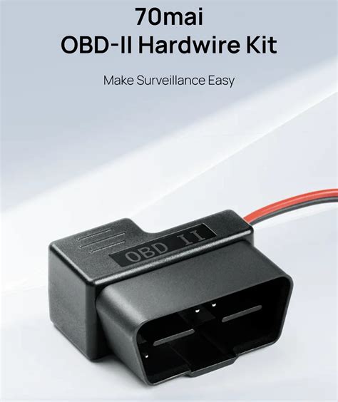 70mai Type C OBD-II Hardwire Kit 24 Hours Parking Mode Easy Set Up ...