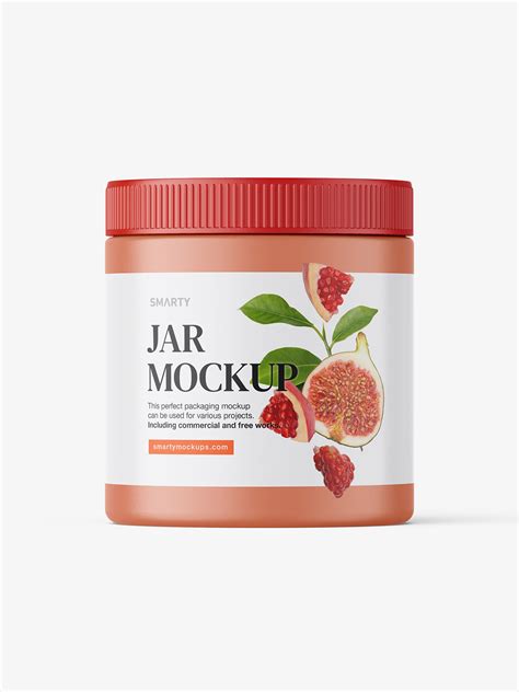 Jar with tampered lid mockup / matt - Mockups Design