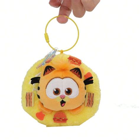 GARFIELD Garfield Plush Key Chain Pendant Earphone Storage Case Cute ...