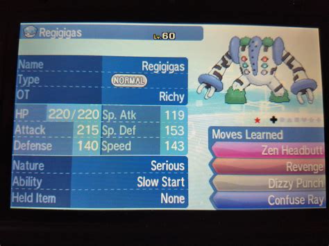 [Gen7] please say hi to my heavy ball shiny Regigigas : r/ShinyPokemon