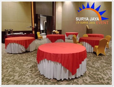 sewa meja bulat dan cover standar hotel Archives - Pusat Sewa Alat Dan ...