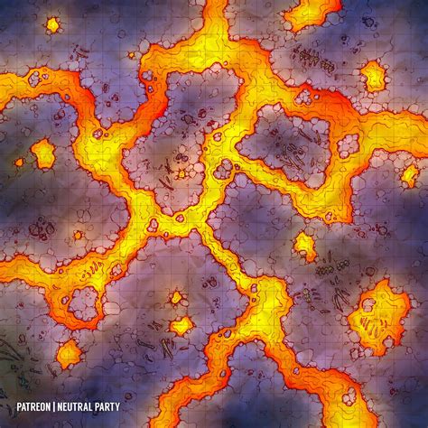 Lava Fields Battlemap : r/DungeonsAndDragons