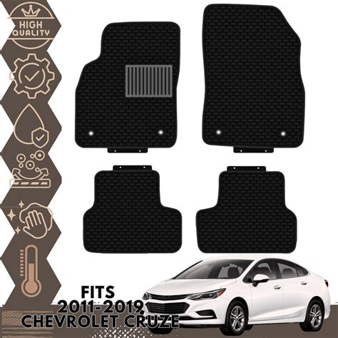 For 2011-2019 Chevrolet Cruze Floor Mats All Weather Heavy Duty 2Row ...