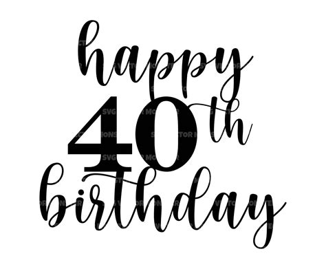 Happy 40th Birthday Clip Art Free