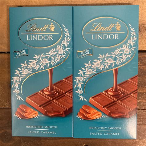 3x Lindt Lindor Salted Caramel Chocolate Bars (3x100g) & Low Price ...