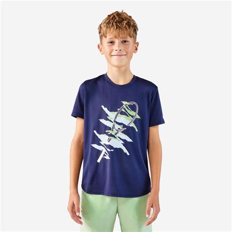 Kids' Tennis T-Shirt Essential - Navy Blue