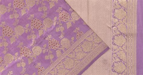 Banarasi Silk Jaal Lavender Saree | Kankatala