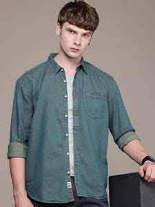 Roadster Men Solid Casual Blue Shirt - Buy Roadster Men Solid Casual ...