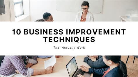 Understanding What Are Business Improvement Techniques for Success