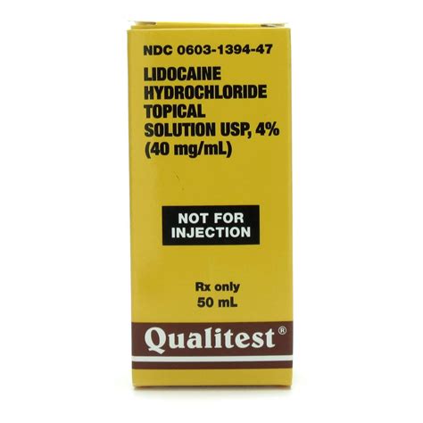 Lidocaine 4% Oral Solution, 50 mL Bottle | McGuff