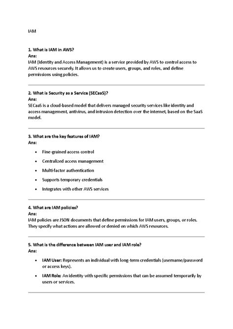 Exp 6-10 - Viva questions for Cloud computing - IAM What is IAM in AWS ...
