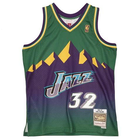 Mens Mitchell & Ness NBA RELOAD SWINGMAN JERSEY - UTAH JAZZ 1996 KARL ...