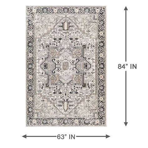 Lavadora Black and Taupe Medallion Washable Area Rug 5x7 | At Home