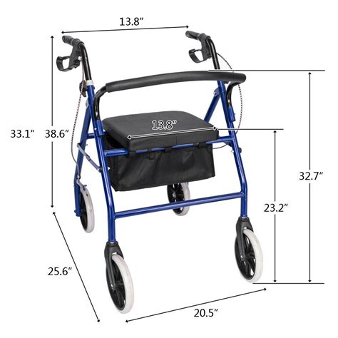 Buy Rollator Walker Lightweight, Rollator Walkers for Seniors, Indoor ...