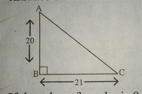 From the given figure, find the length of hypotenuse AC and the ...