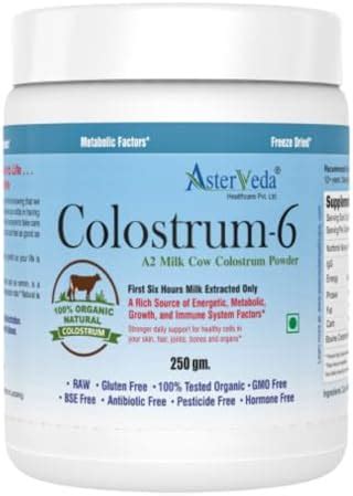 Buy Asterveda Bovine Colostrum Powder Rich in IgG Protein - Immunity ...