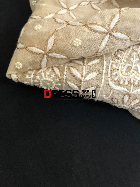 Tissue Chanderi Chikankari Suit with Beads Work – Dress365days