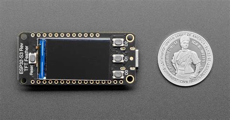 Adafruit ESP32-S3 Reverse TFT Board - w.FL Antenna | Thingbits Electronics