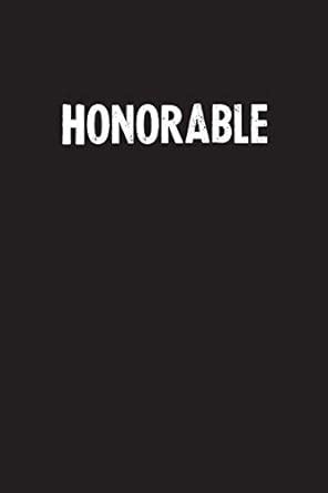 Honorable: Simple Blank Lined Notebook Journal : Publishing, Simplyy ...