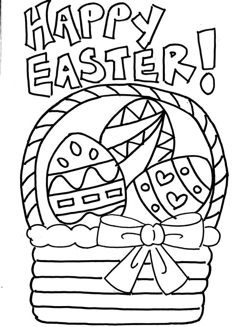 Free Easter Coloring Pages For Kids Printable