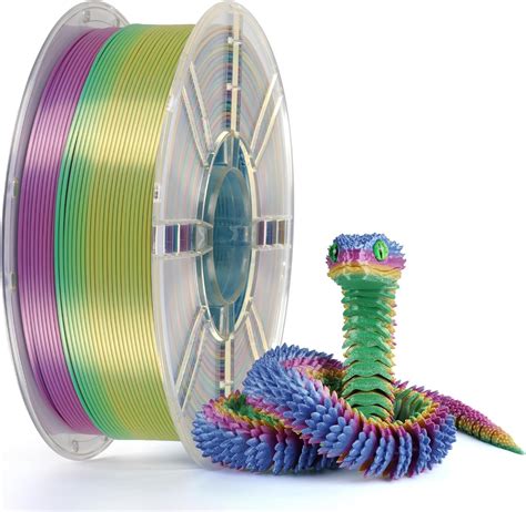 Amazon.com: 3Dgenius Silk Rainbow PLA Filament 1.75mm Silk PLA 3D ...