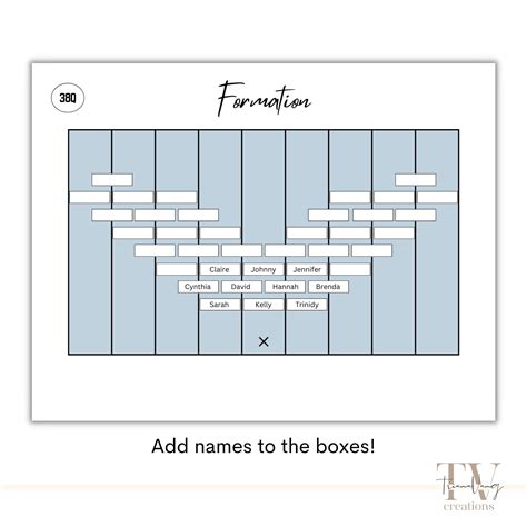Cheer Formations Template, Cheer Mat Formation, Canva Editable, Pdfs US ...