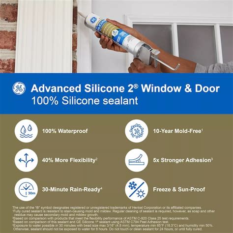 GE Advanced Silicone 12 -Pack 10-oz Window and Door Clear Silicone ...