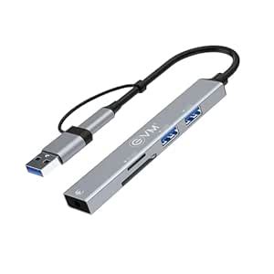 EVM USB 3.0 + Type-C HUB (Model: EVM-2U1) with 2-in-1 Card Reader|High ...
