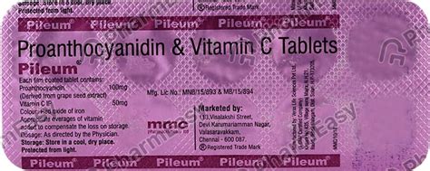 Buy Pileum Strip Of 10 Tablets Online at Flat 15% OFF | PharmEasy