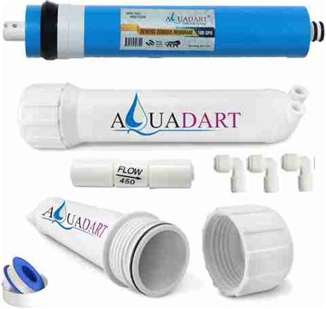 AquaDart 100 GPD Ro Membrane with Housing, Elbow and FR, High TDS ...