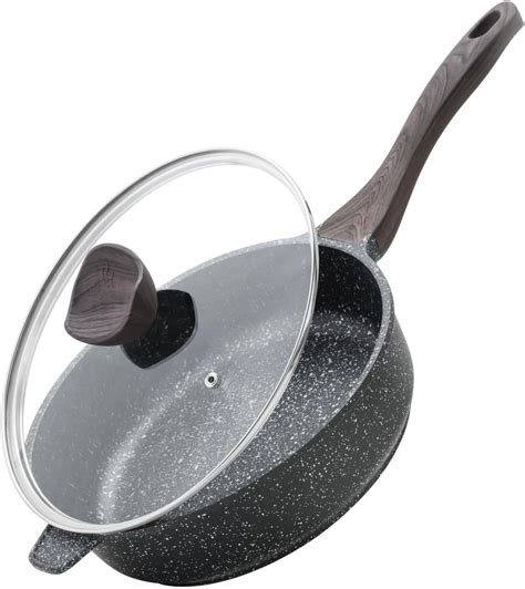 Amazon.com: Kordisen Nonstick Deep Frying Pan with Lid, 10 Inch Non ...