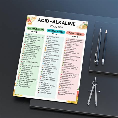 Acid Alkaline Food Chart, GERD Diet Grocery List, Low Acid Foods, Acid ...