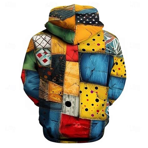 Herren Patchwork Kapuzenshirts Pullover Mode Cool Langarm ...