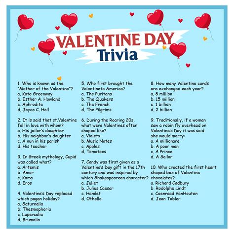 Trivia About Valentine's