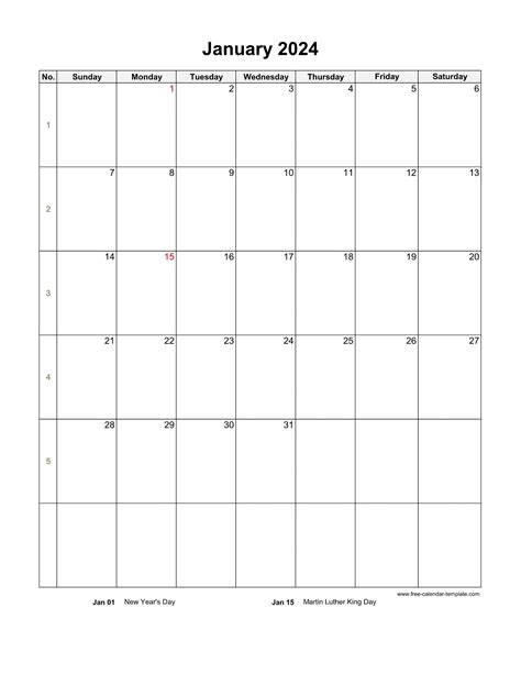 Blank 2024 Calendar Printable Free All Months | Printable Calendar 2025