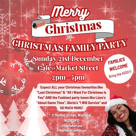 FREE FAMILY FRIENDLY CHRISTMAS PARTY - Big Mama Festive Funk’in, Cafe ...