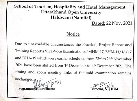 Notice : Rescheduling of the practical and viva-voce examination of ...