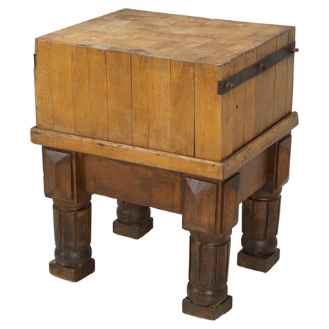 Vintage Butcher Block or Small Kitchen Island in Exceptional Original ...