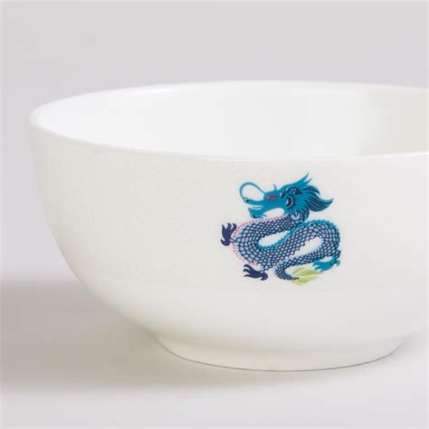 Buy Dragon Dance White Printed Bone China Curry Bowl from Home Centre ...