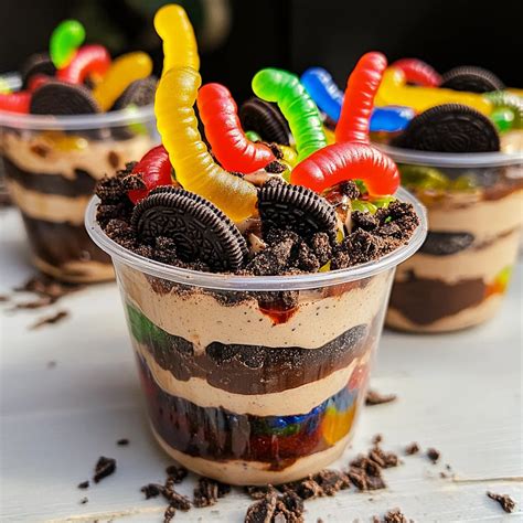 Dirt and Worms Pudding Cups