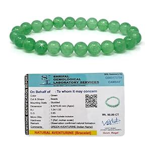Buy Natural Green Aventurine Semi Precious, Stone Bracelet, Crystal ...