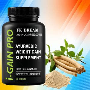 Fkdream Ayurvedic Weight Gain Tablets for Healthy Body Mass and ...