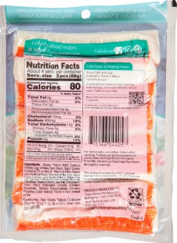 Trans-Ocean® Crab Classic Leg Style Imitation Crab, 12 oz - Fry's Food ...