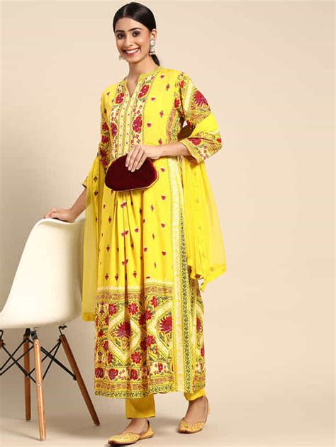 Buy White Red Printed Cotton Embroidered Suit with Light Pink Dupatta ...